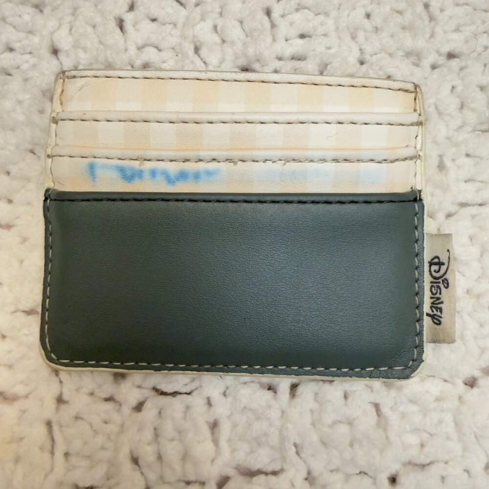 Loungefly Disney Dogs‎ Floral Cardholder - BoxLunch Exclusive Ivory Green Tan - Picture 4 of 5